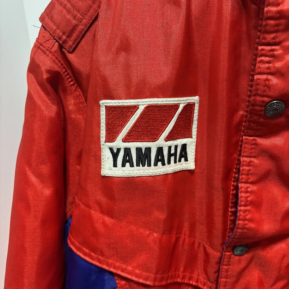 Vintage Team Yamaha Racing Sports Winter Jacket Red/Purple Size L Donny Schmit - Image 4 of 4