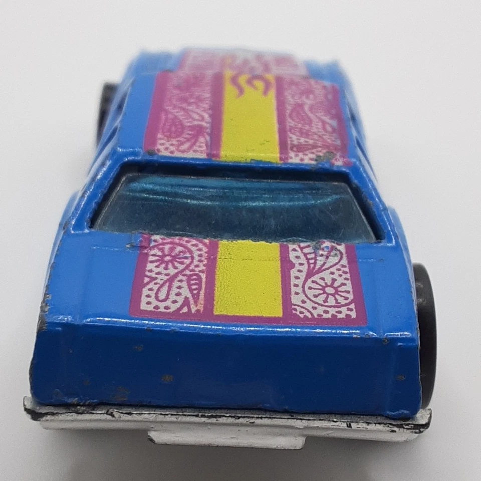 Hot Wheels Redline Monte Carlo Lowdown Flyin Low Car 1974 azul hecho en Hong Kong Foto 3 de 4