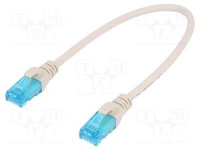 5e PVC Patch cord Line 0,25m grau U/UTP Cu