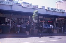 San Francisco Fishermans Wharf Shops 1968 Color Travel Slide Businesses Signs