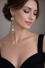 Vtg Earrings Clear Lucite Sputnik Space Age Estate Jewelry Signed Lalo Artisan