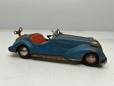 Vtg c1940s D-3150 Wind Up Toy Car Blue BMW German US Zone Maybe Distler As Is