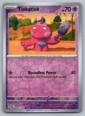 2023 Pokemon Paradox Rift Tinkatink 083/182 Reverse Holo