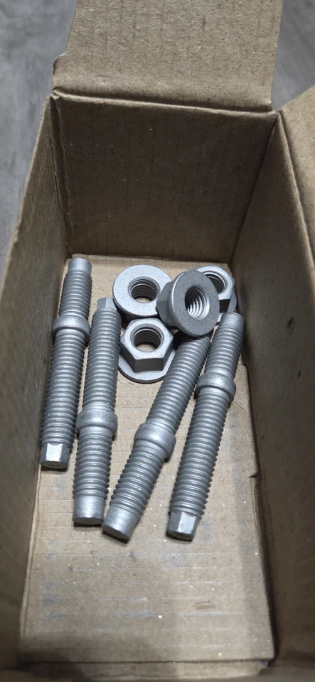 APDTY 162077 Colector de escape Bajante Brida Juego de herrajes 4 tacos y 4 tuercas Foto 4 de 4