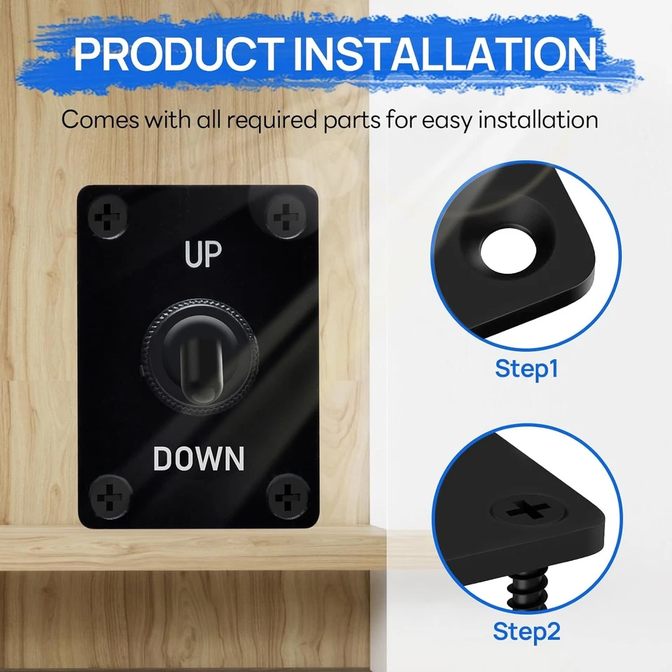 12V 30A DPDT Waterproof Latching Reverse Polarity Toggle Switch Up/Down - Image 3 of 4