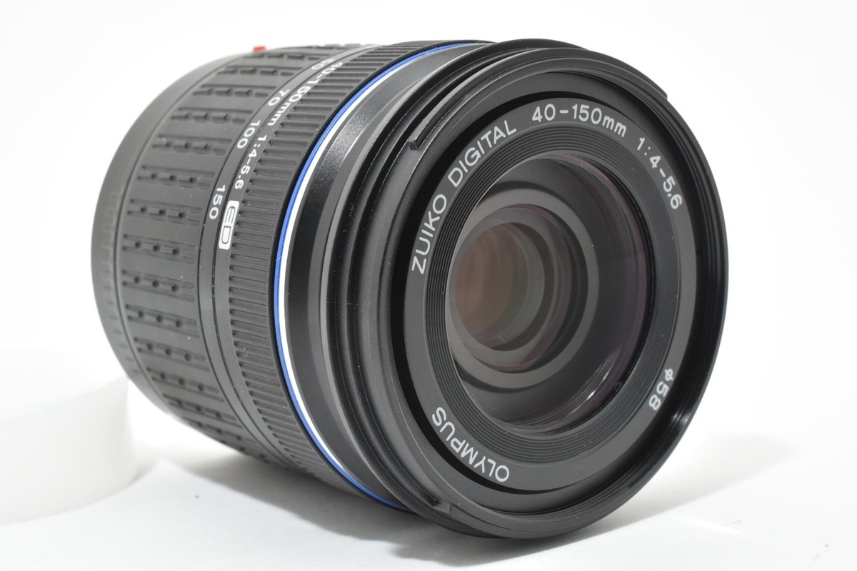 Exc Olympus Zuiko Digital Camera Lens 40-150mm f4-5.6 w/Hood Black