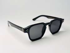 Black Square Sunglasses Thick Frame Shades Retro Eyewear Luxury Sunglasses