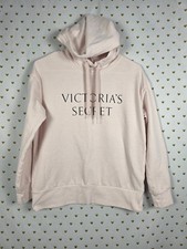 Victorias Secret Pullover Hoodie Sweater Logo Light Pink XS