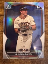 2023 Bowman Draft #BDC-136 Quinn McDaniel Chrome Refractor 1st