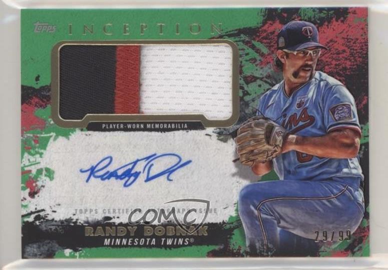 2021 Topps Inception Patch Green 29/99 Randy Dobnak #APC-RD Patch Auto c8a