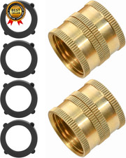 2 Pack 3/4 Garden Hose Connector with Dual Swivel for Male Hose to Male.....