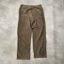 Vintage Corduroy Trousers Mens 36" Regular Fit Cord Trousers, Brown