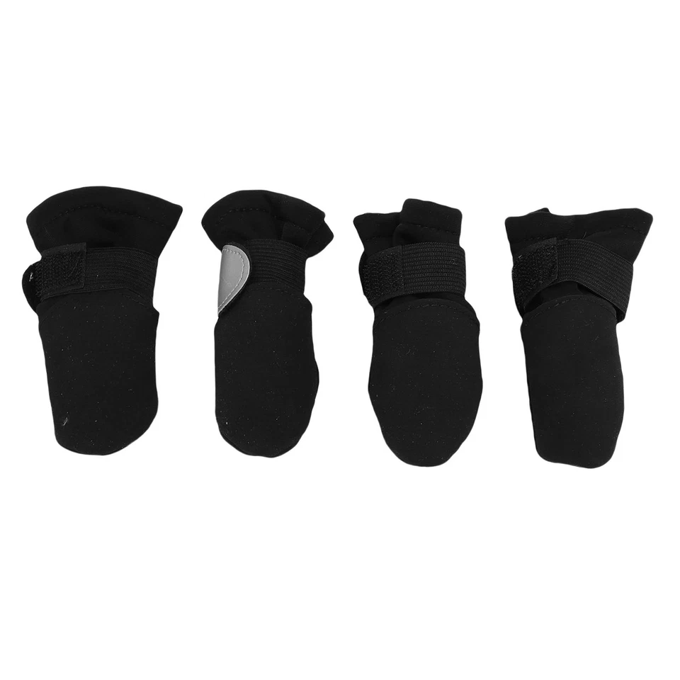 1 Paire De Bottes Pour Chiens étanches Avec Bandes Réfléchissantes En Caoutchouc - Photo 4/4
