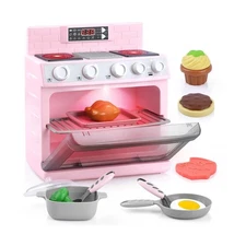 PLAY Toy Oven Kids Kitchen Playset, Kids Play Kitchen Set with 11 A... Fast Ship