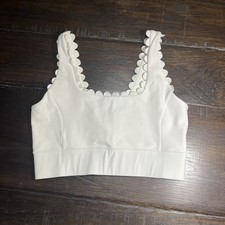 IVL Collective Sports Bra Size 12 Scallop Power White Activewear