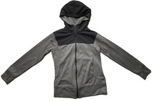 GOOD Womens Adidas Hooded Jacket Climawarm Black Gray Full Zip Athletic Medium