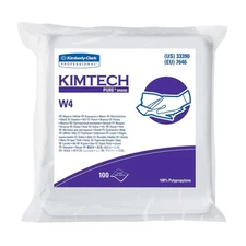 Kimtech Pure  W4 Disposable Cleanroom Wipe 9"x9" 33390 1 Pack 100 Wipes