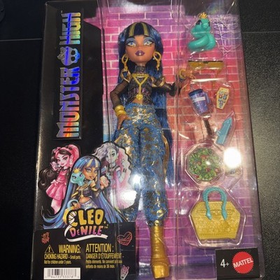 Monster High Cleo De Nile Fashion Doll in Cargo Pants with Pet Hissette Toy New