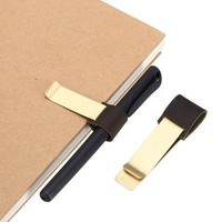 FüR Notebook, Retro-Messing, Kaffee/Messing Pen Loop