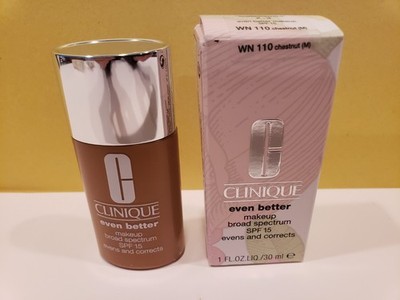 Clinique ~ Even Better Makeup ~Evens & Corrects ~ WN 110 Chestnut  (M) - NIB
