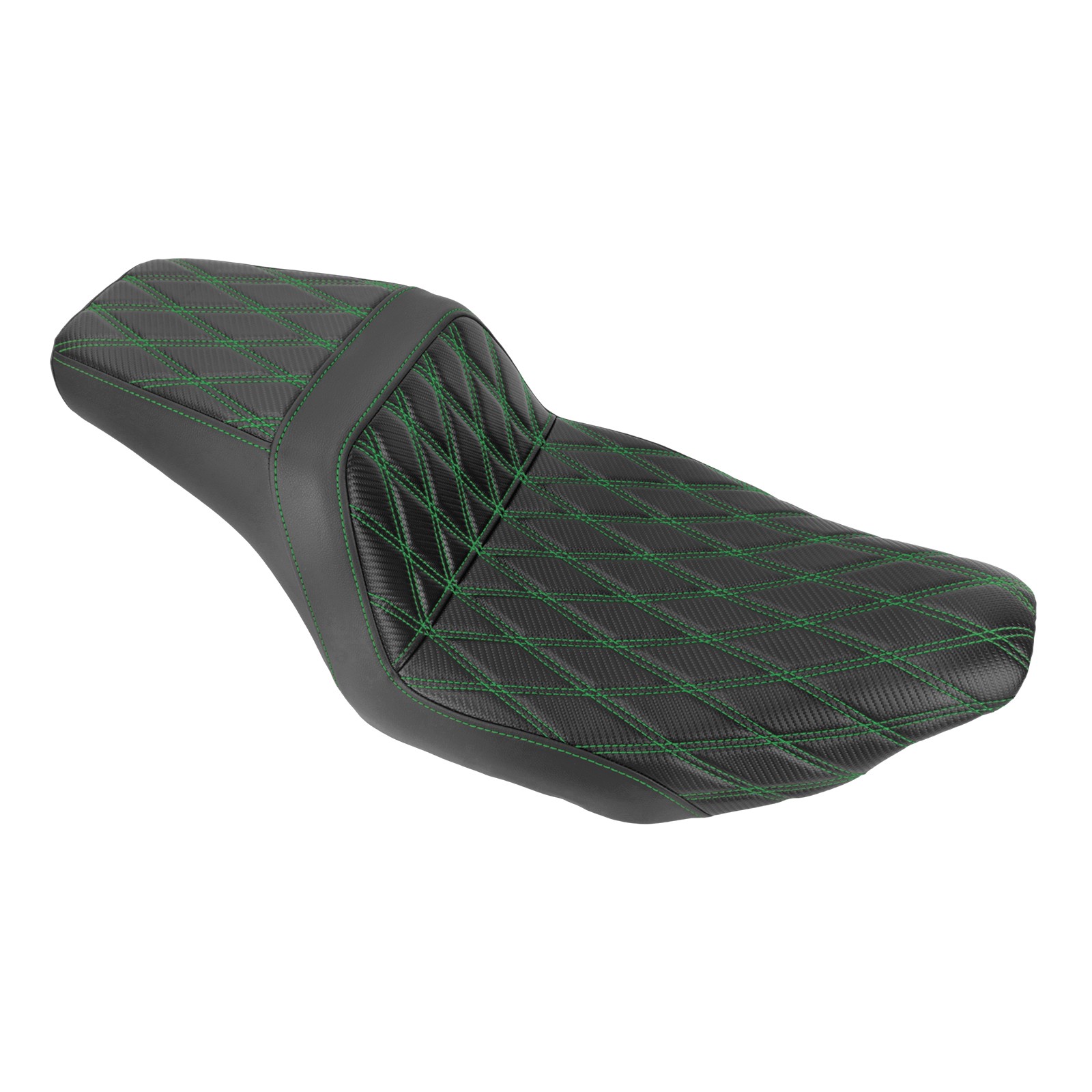 Driver Passenger Seat Green Stitching For Harley Road King Glide FLHRXS 23-2025