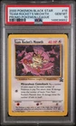 Team Rocket's Meowth 18/82 Pokemon League Promo Black Star Pokemon PSA 10