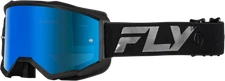 FLY RACING 37-51525 ZONE GOGGLE BLACK/BLACK W/ SKY BLUE MIRROR/SMOKE LENS