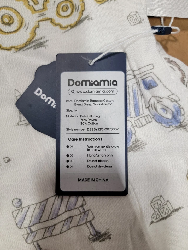 Saco de dormir para bebé Domiamia 6-12 meses tractor construcción vehículos tamaño mediano Foto 4 de 4