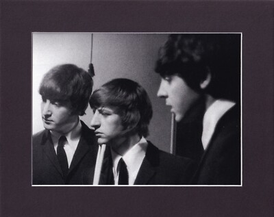 8X10'' Matted Print Photo The Beatles 1964 Picture: John & Paul Ringo