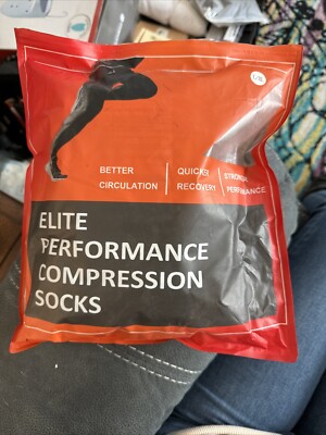 5-Pack Elite Performance Compression Socks L/XL 