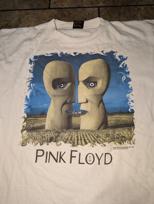 トップス PINK FLOYD 1994 DIVISION BELL WHITE XL 1994 Vintage Single Stitch Pink Floyd Division Bell Mens XL