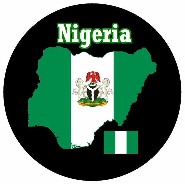NIGERIA MAP / FLAG ROUND SOUVENIR NOVELTY FRIDGE BRAND NEW