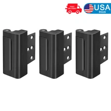 3PACK Home Security Child Safety Door Lock Door Reinforcement Lock Black US
