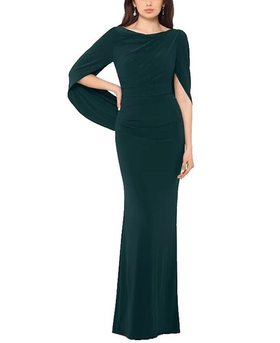 slim fit dress slacks Betsy and Adam Ruffle Maxi Dress A26270