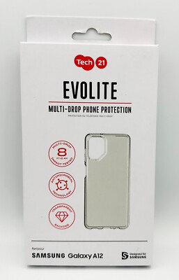 tech21 Samsung Galaxy A12 EvoLite antimikrobielle robuste durchsichtige Rückschale