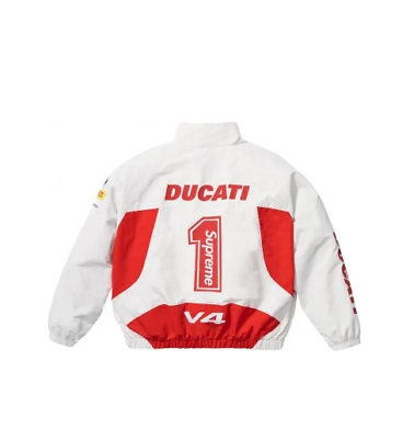 Supreme Ducati Track Jacket Light Grey XL IN HAND SHIPS ASAP Supreme Ducati Track Jacket Light Grey XL IN HAND SHIPS ASAP