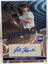 Josh Kasevich 2023 Panini Elite Extra Edition Impact Impressions Autograph Auto