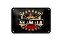 Blechschild Spruch 18X12 Cm Hier Wohnt Ein Grillmeister Deko Schild