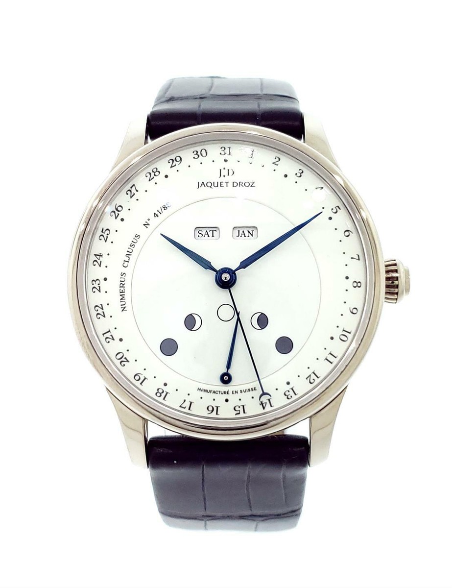 Jaquet Droz 18k White Gold 40.5mm Les Lunes Hommage Geneve 1784