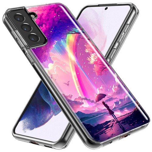 For Samsung Galaxy Note 9 Shockproof Case Cherry Blossom Rainbow Girl - Picture 2 of 6