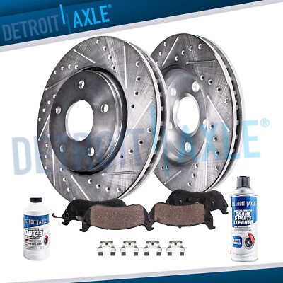 Front Drilled Rotors Ceramic Brake Pads for Ford Explorer Mercury Mountaineer