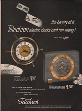 1940's Vintage ad Telechron retro electric clocks multiple styles prices