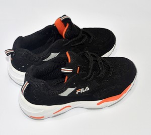 kids black fila trainers
