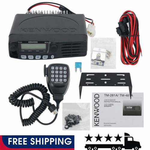 65W TM-281A 136-174MHZ FM Transceiver Mobile Radio Car Radio Station 10-50KM VHF