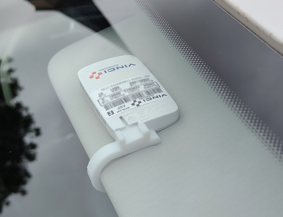 Support Badge Télépéage Amovible Blanc TRP-4010 (Ulys, Vinci, Bip