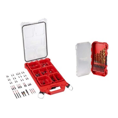 Milwaukee Screw Driver Bit Set With Titanium Drill Bit Set And Case ...