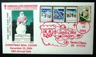 US, 2004 Santa Claus Indiana FDC & Tied On, 2004-4 Blue Christmas, Unused