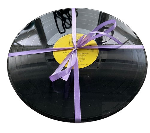 4 passende Retro Vinyl Tischsets mit Filzrücken gefertigt aus Original 12" Schallplatten - Bild 3 von 7