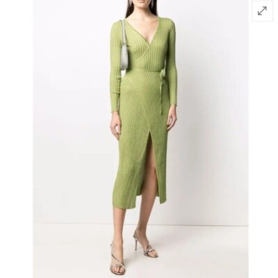 ANTONELLA RIZZA Ribbed-Knit Wrap Dress