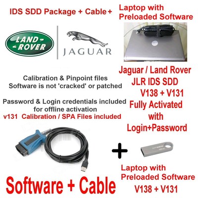 Jaguar Land Rover Diagnostics kit IDS SDD JLR + Cable + Laptop V131